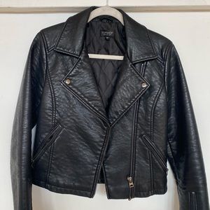 Topshop faux leather jacket